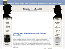 Tablet Screenshot of lincolnandchurchill.org